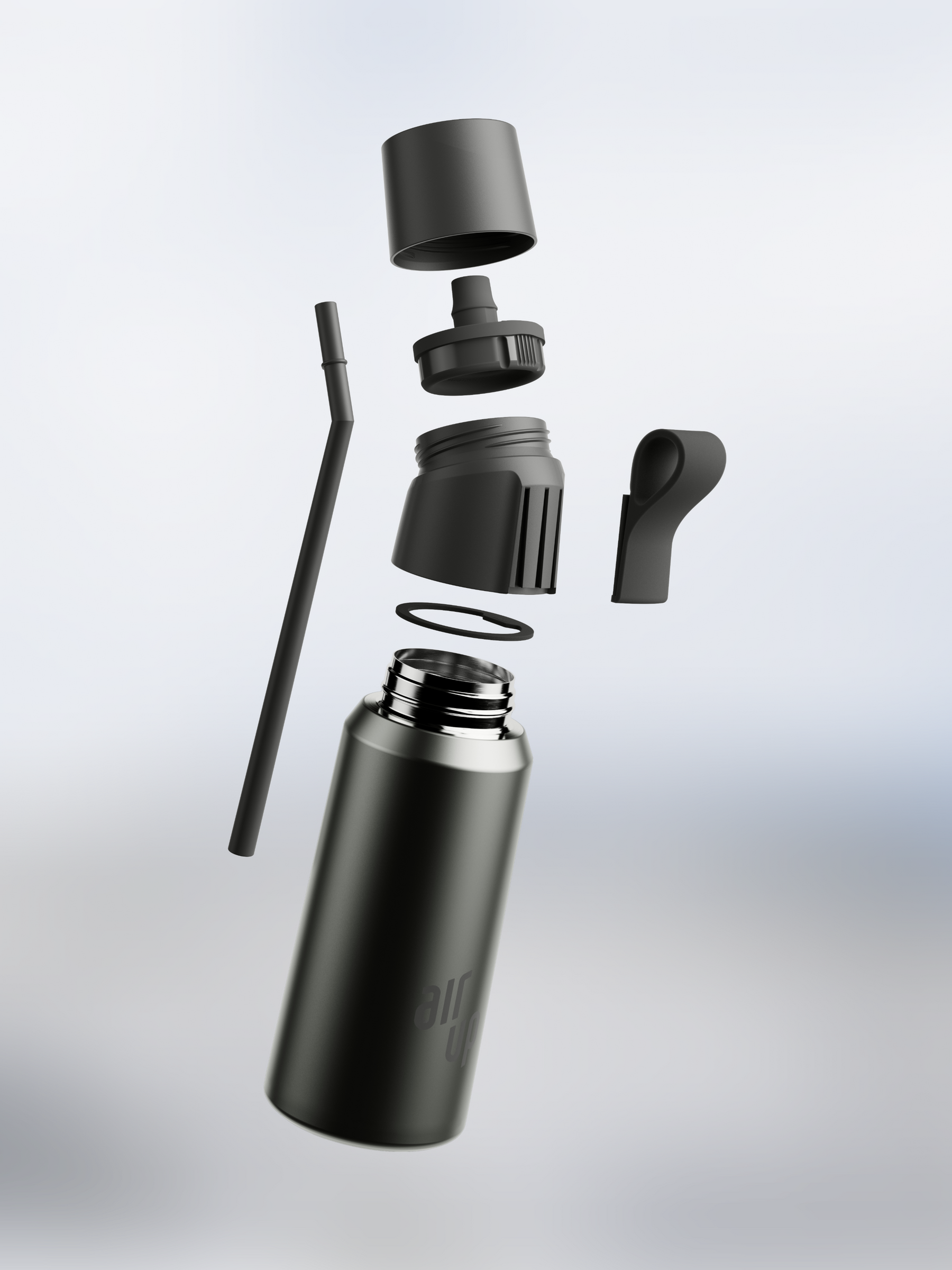 air up® Twist Pro Steel Flasche - 850 ml Dusky Obsidian