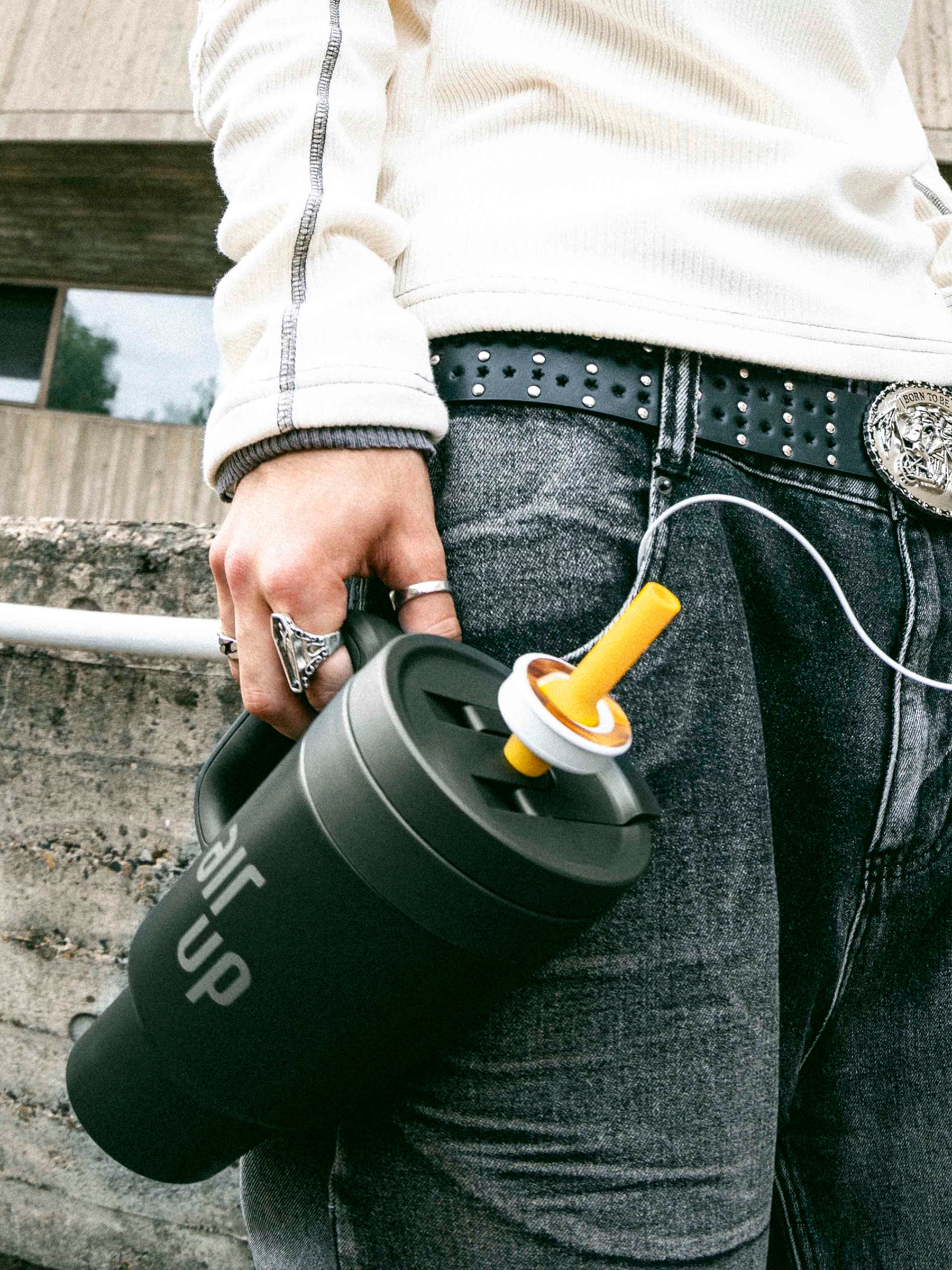 air up® Tumbler with Handle - 1200 ml Pitch Black