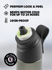 air up® Twist Pro Steel Flasche - 480 ml Dusky Obsidian