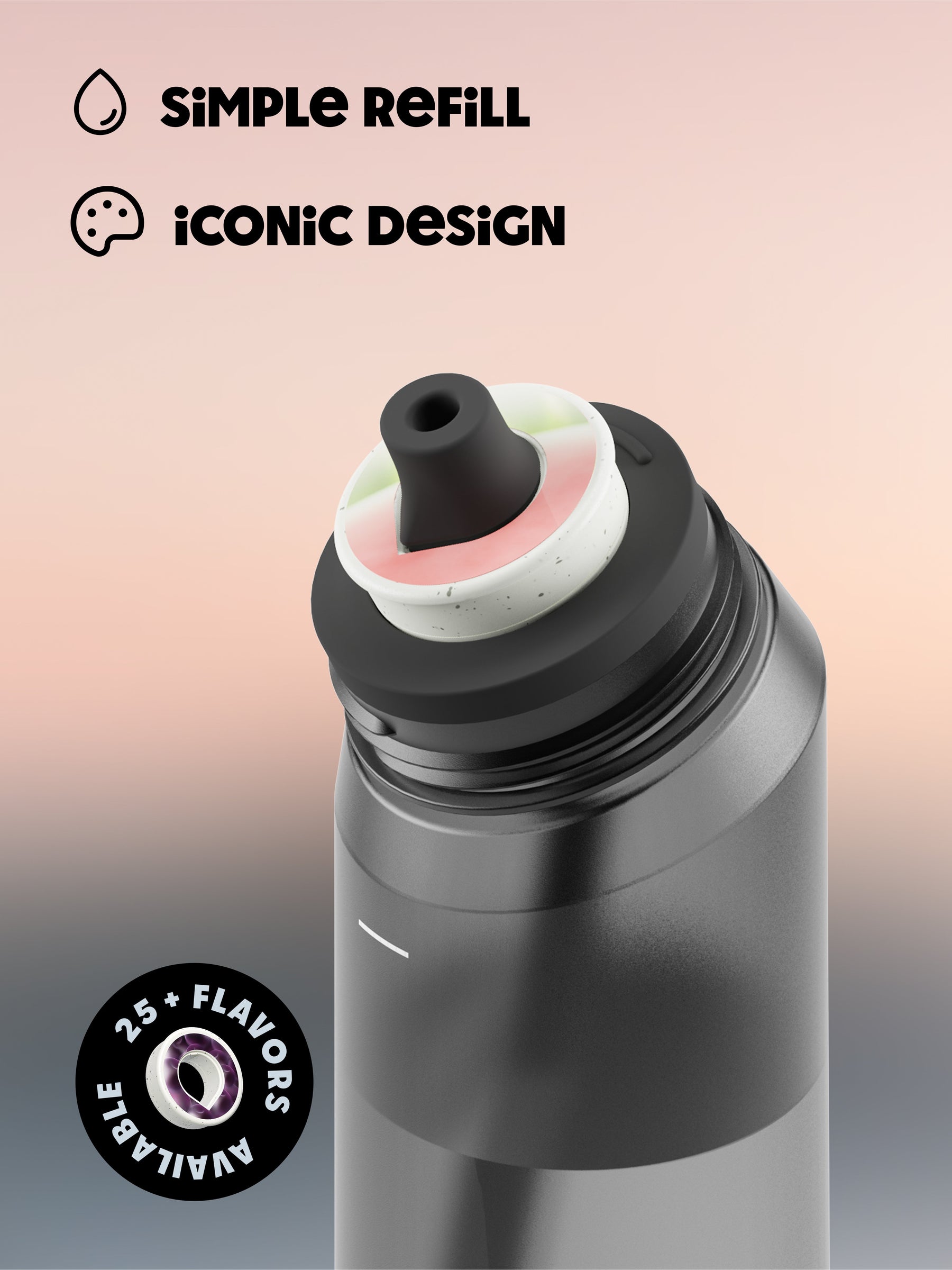 air up® Twist Flasche - 650 ml Charcoal Grey