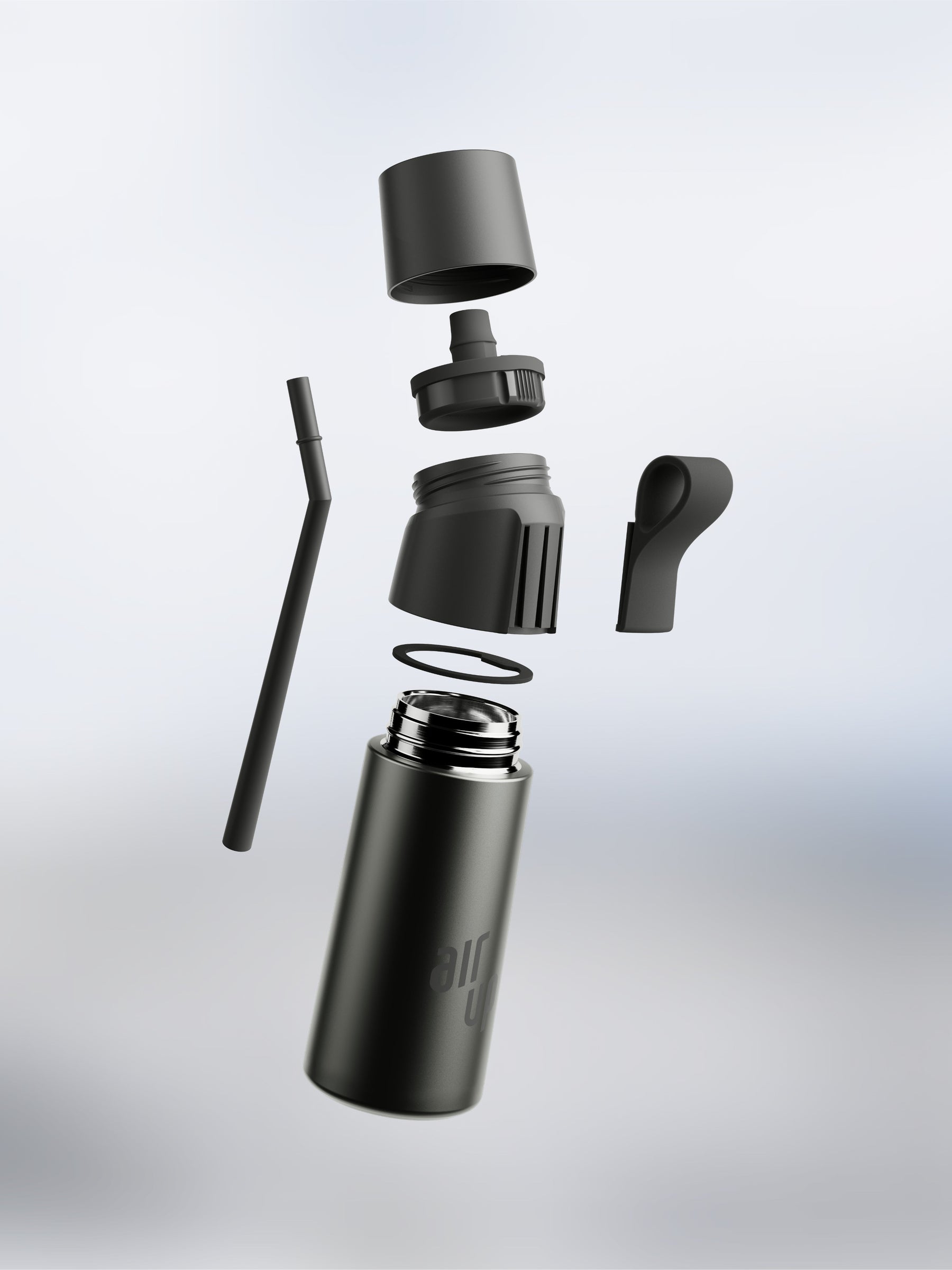 air up® Twist Pro Steel Flasche - 480 ml Dusky Obsidian